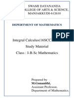 Integral Calculas Important Notes