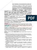 Contrato de Trabajo Temporal Por Necesidad Del Mercado