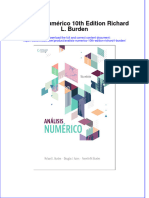 Analisis Numerico 10Th Edition Richard L Burden Download 2024 Full Chapter