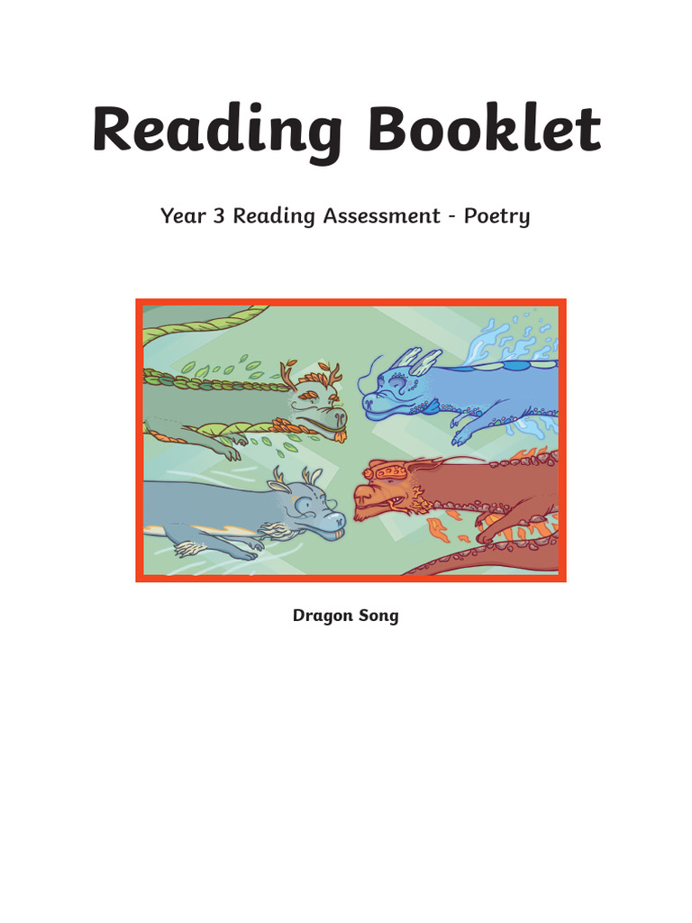 Year 3 reading assessment poetry reading booklet term 2 pdf