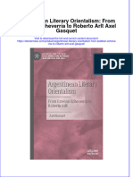 Argentinean Literary Orientalism From Esteban Echeverria To Roberto Arlt Axel Gasquet download 2024 full chapter