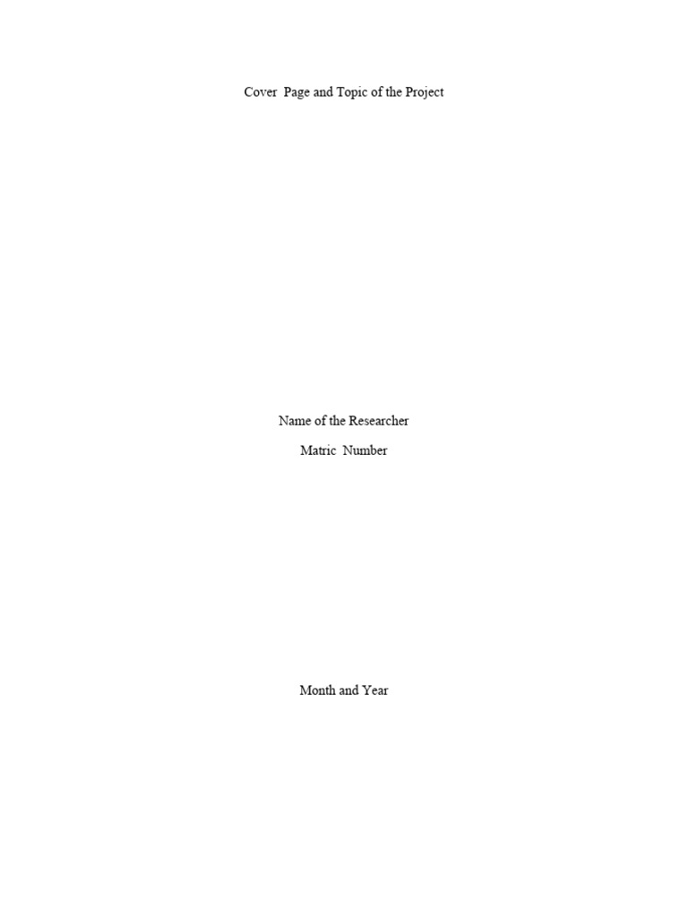 Project Format Pdf