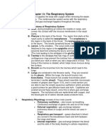 Chapter 13 Respiratory System