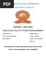 Python Practical MCA