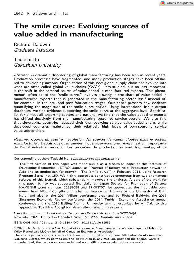 The Smile Curve in Manufacturing Value | PDF | Offshoring | Value Added