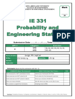 HW# Chapters Exercises: King Abdulaziz University Faculty of Engineering Department of Industrial Engineering