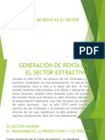 Generación de Renta en El Sector Extractivo