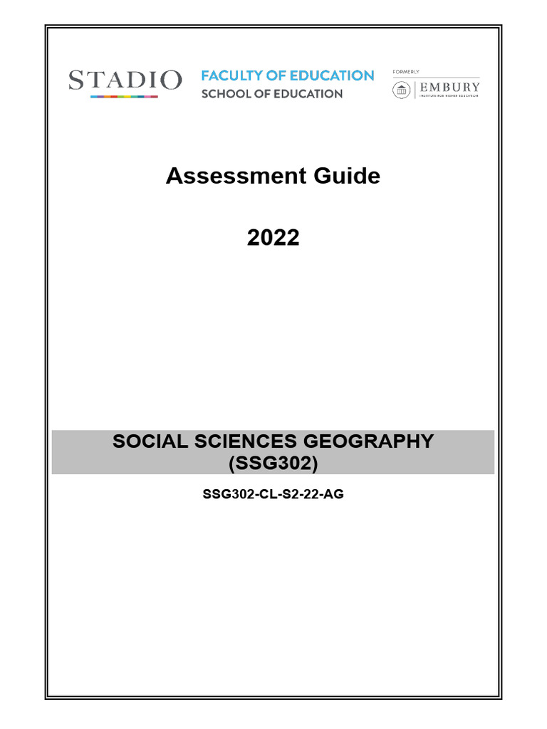 Social Sciences Geography (SSG302 CL S2 22 AG) | PDF | Turnitin