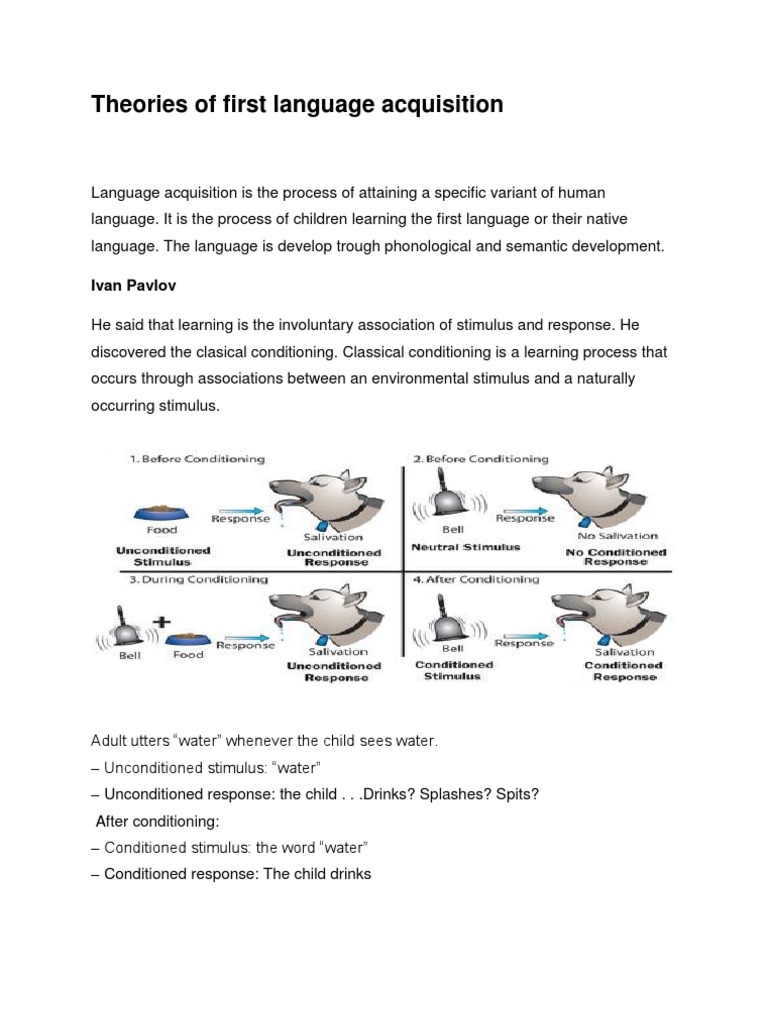 Theories Of First Language Acquisition Ppt