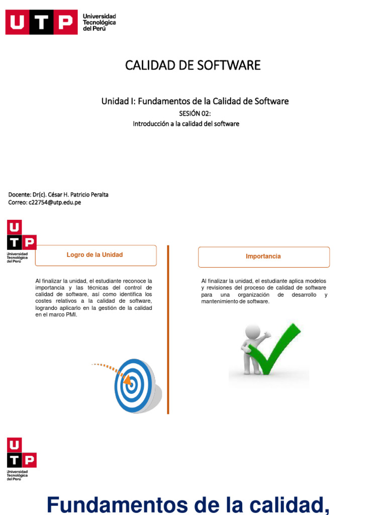Fundamentos de la Calidad de Software | PDF | Calidad (comercial ...