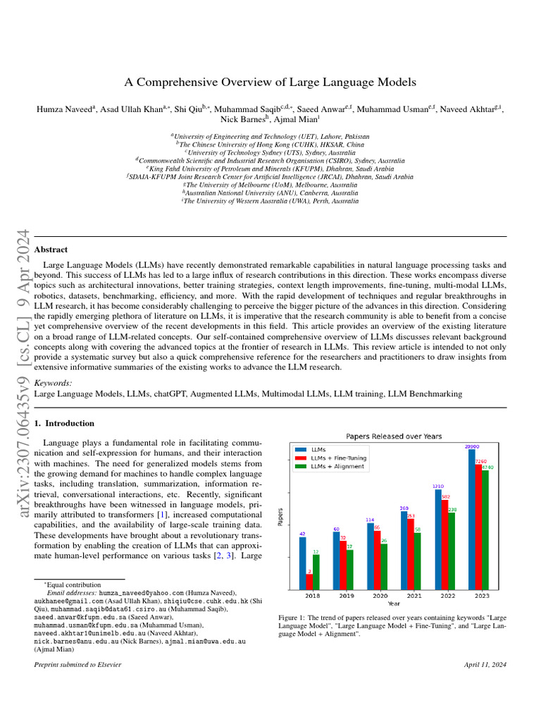 A Comprehensive Overview of Large Language Models: A A, B, C, D, E, F E ...