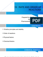 Kinetics Rate and Order of Reaction