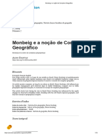 2009 - Monbeig e A Noção de Complexo Geográfico