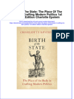 Birth of The State The Place of The Body in Crafting Modern Politics 1St Edition Edition Charlotte Epstein Download 2024 Full Chapter