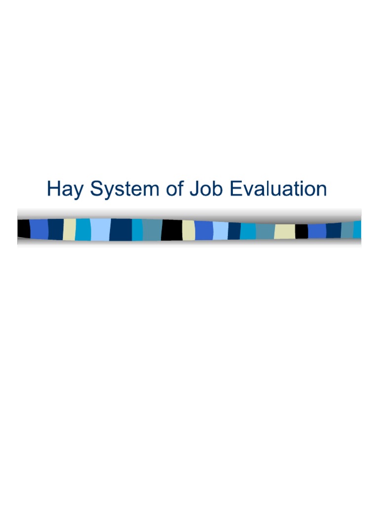 Hay System of Job Evaluation | PDF | Business