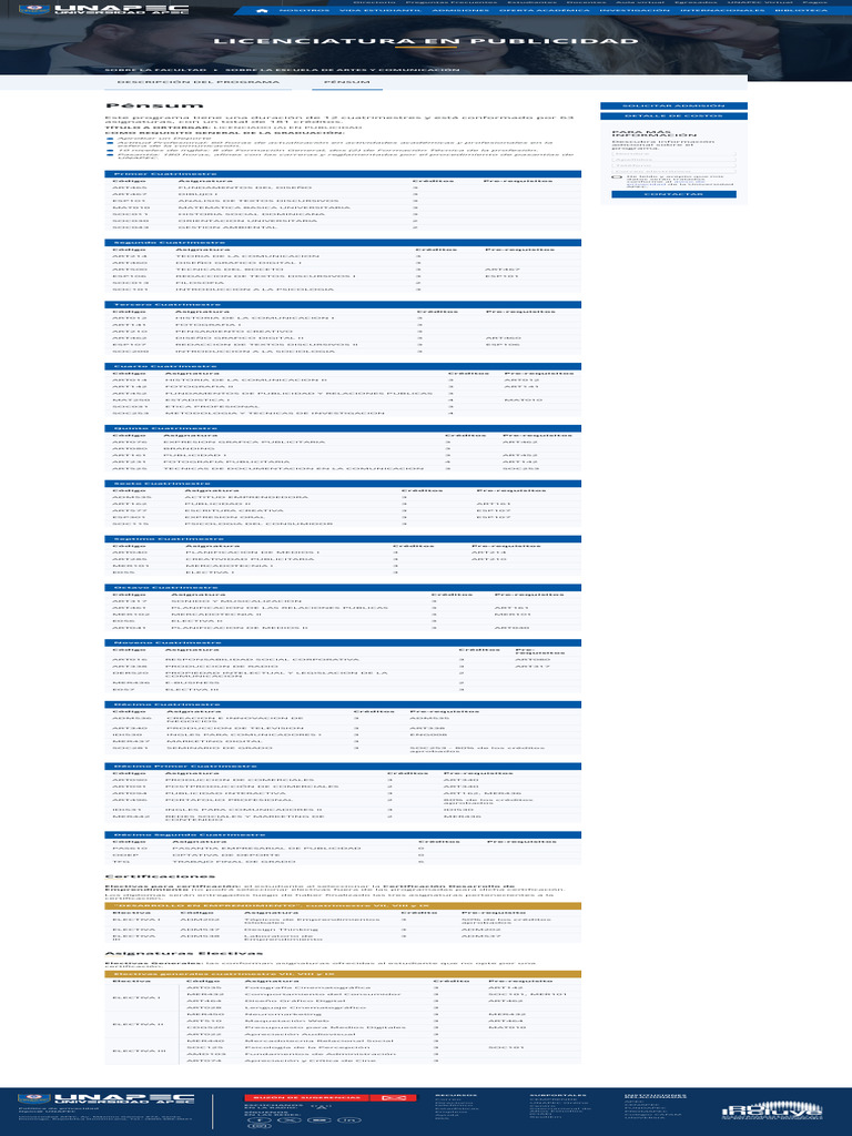 Plan de Estudios Licenciatura en Publicidad | PDF | Marketing ...