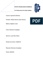 Actividad (1) Numeros Complejos, Algebra Lineal