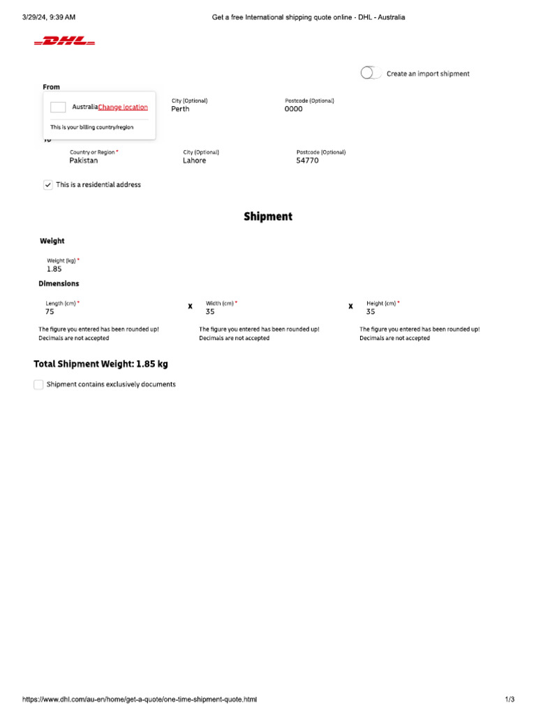 DHL | PDF
