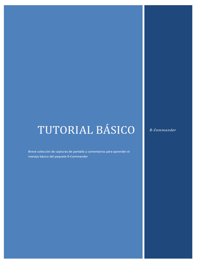 Tutorial R Commander Pdf Histograma Prueba T De Student
