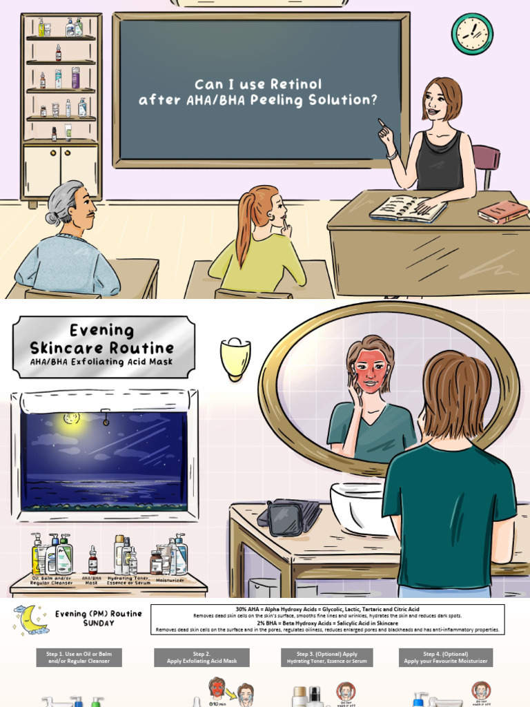 Can I Use Retinol After AHA BHA Peeling Solution | PDF | Sunscreen | Skin