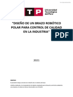 DISEÑO DE UN BRAZO ROBαTICO POLAR PARA CONTROL DE CALIDAD EN LA INDUSTRIA