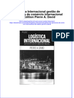 Logistica Internacional Gestao de Operacoes de Comercio Internacional 4Th Edition Pierre A David Download 2024 Full Chapter