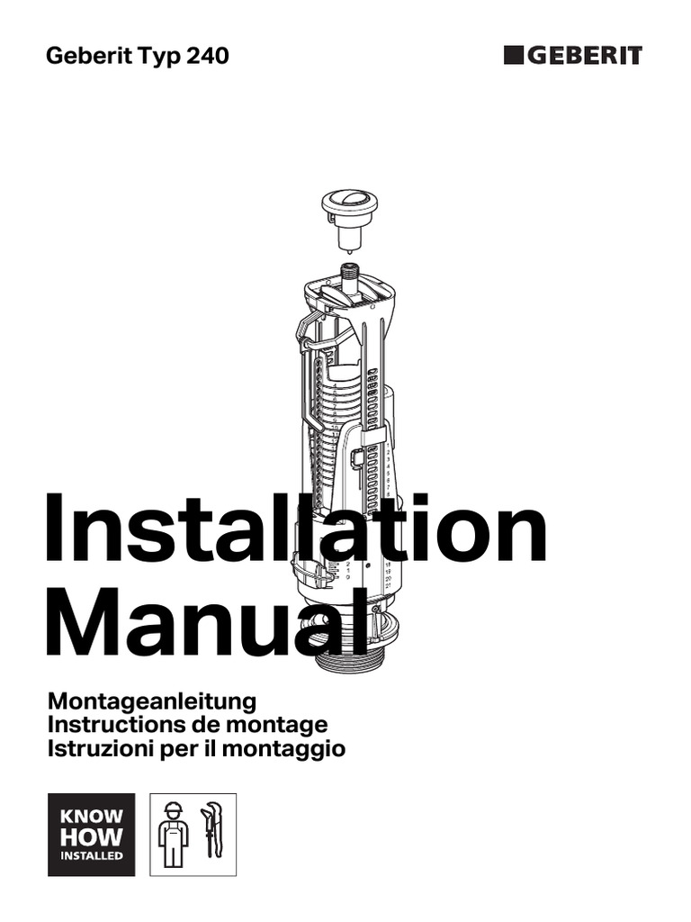 Installation Manual: Geberit Typ 240 | PDF
