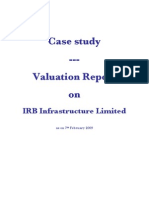 Case Study - Valuation Report On: IRB Infrastructure Limited