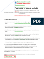 Conditions D'admission Et Frais de Scolarité