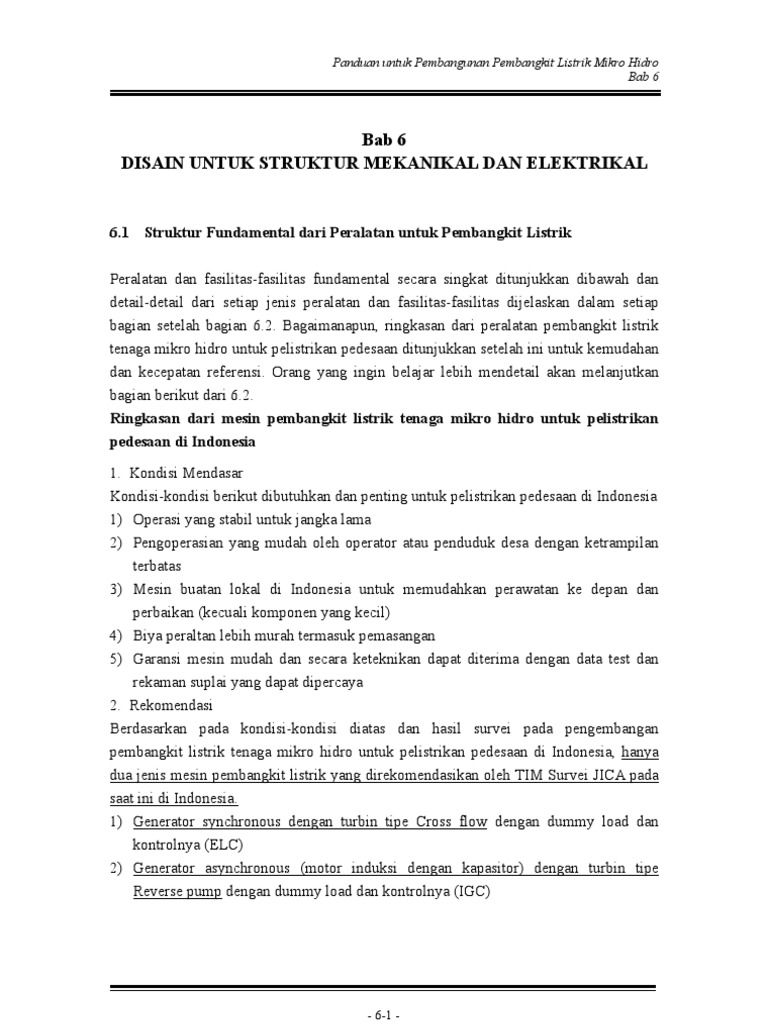 Desain Pembangkit Listrik Mikro Hidro | PDF | Komputer | Teknologi ...