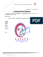 CERTIFICADO DE TRABAJO FASAPE