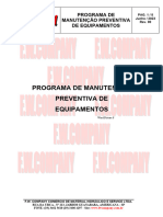 Programa de Manutenção Preventiva de Equipamentos.