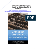 Measuring Research What Everyone Needs To Know 1St Edition Cassidy R Sugimoto Download 2024 Full Chapter
