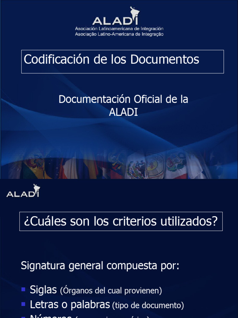 Criterios de Codificación ALADI | PDF