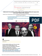 Odebrecht: Procuraduría Ad Hoc Pide Cerca de US$ Millones de Reparación Civil Contra Toledo, PPK y Humala