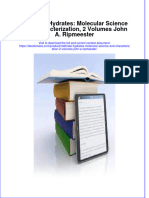 Clathrate Hydrates Molecular Science and Characterization 2 Volumes John A Ripmeester Download 2024 Full Chapter