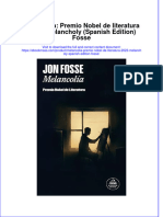 Melancolia Premio Nobel de Literatura 2023 Melancholy Spanish Edition Fosse Download 2024 Full Chapter