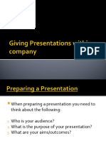 Giving Basic Presentation Business