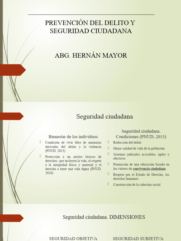 Prevención del Delito y Seguridad Ciudadana | PDF | Valores | Seguridad ...