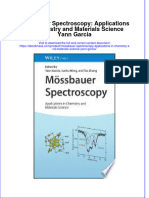 Mossbauer Spectroscopy Applications in Chemistry and Materials Science Yann Garcia Download 2024 Full Chapter