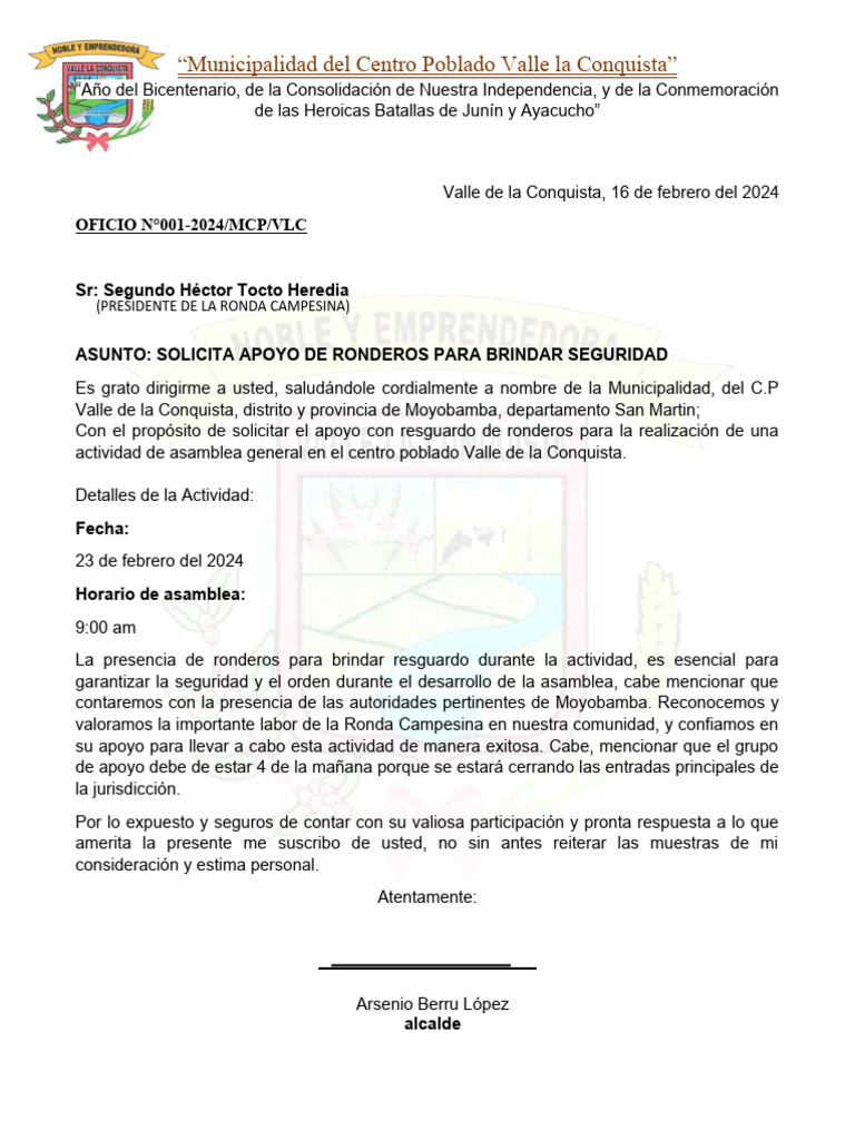 Apoyo de Ronderos | PDF