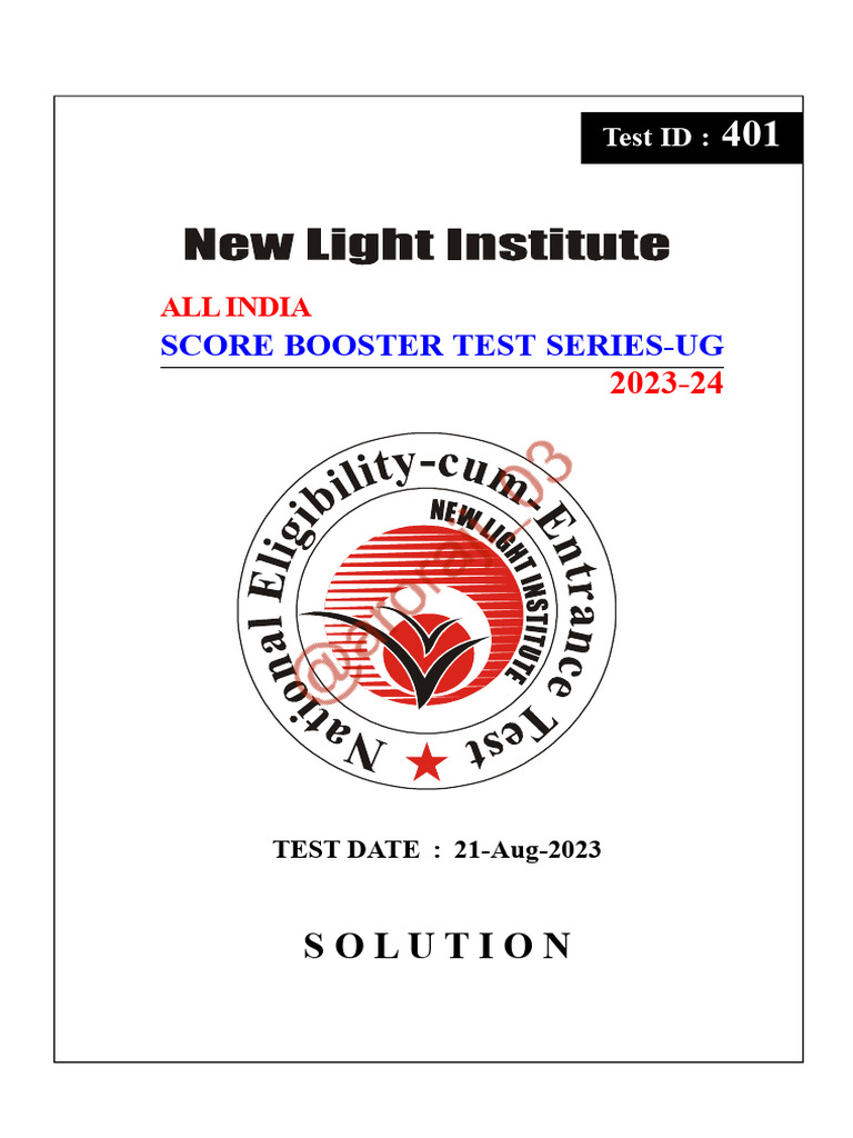SBTS-1 (21-08-2023) (E+h) Solution | PDF | Chemistry | Materials