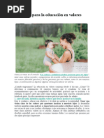 10 Claves para La Educación en Valores
