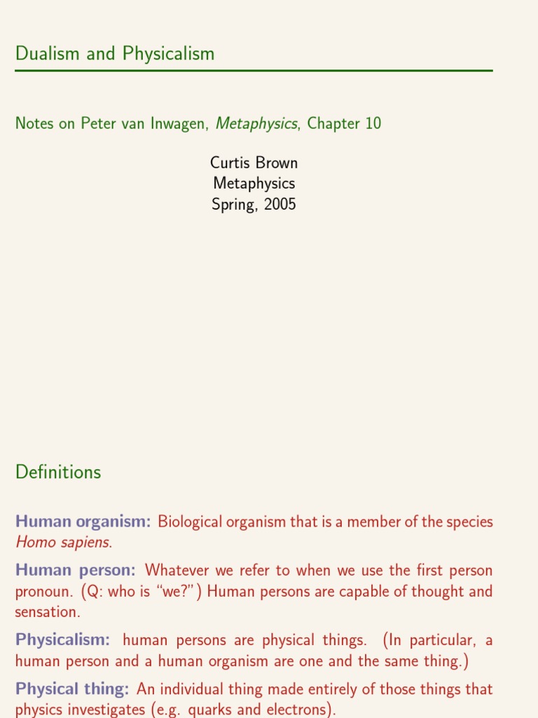 The conceivability argument for substance dualism picture