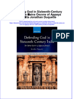 Defending God in Sixteenth Century India The Saiva Oeuvre of Appaya Dik Ita Jonathan Duquette Download 2024 Full Chapter