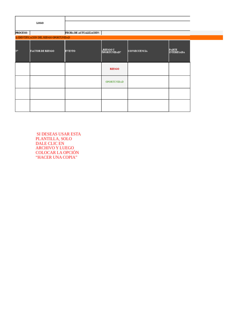 Matriz de Riesgos y Oportunidades | PDF | Riesgo | Business
