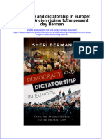 Democracy and Dictatorship in Europe From The Ancien Regime Tothe Present Day Berman Download 2024 Full Chapter