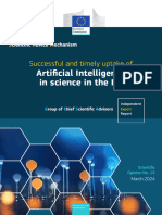 Artificial Intelligence in Science in The EU: Successful and Timely Uptake of