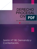 SESIÓN #08 - Dra. Madelane Guanilo - DPC1 - DEMANDA Y CONTESTACION.2023-2.DPC1 PDF