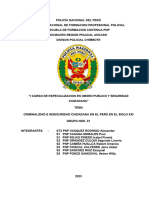 Criminalidad e Inseguridad Ciudadana en El Perú en El Siglo Xxi-2023